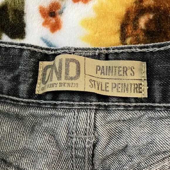 Y2K Old Navy Denim Carpenter Jeans Boys 18 Husky Cargo Faded Black - Picture 6 of 10